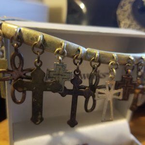 Dangly cross bracelet